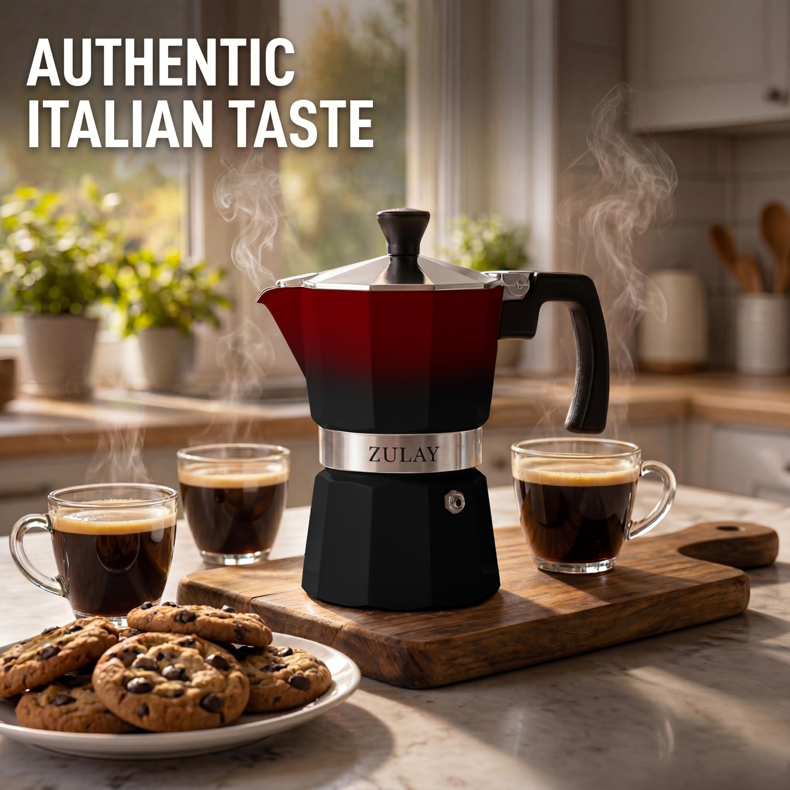 mokaさま ちゅ〜る Amazon.com: Zulay Kitchen Stovetop Espresso Maker - Moka Pot 3